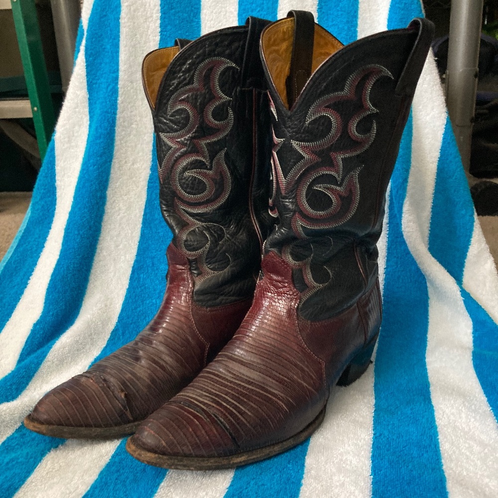 Nocona Lizard Skin Mens Boots (Size 10D)